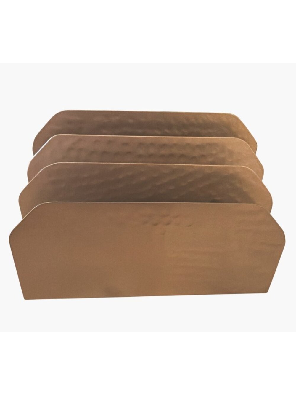 Nate Berkus Letter Bills Sorter Brass Hammered Metal Three Slots “Small Flaw”